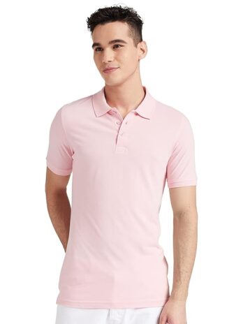 Amazon Brand – Symbol Men’s Cotton Rich Solid Polo Tshirt | Collar Tshirts | Half Sleeves | Plain-Regular Fit (Available in Plus Size and Combo Pack of 2)